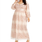 Vestido de noite longo com lantejoulas e gola alta, bege, tamanho 20W, RM Richards para mulheres