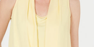 Charter Club Blusa feminina Surplice Citron Aura tamanho médio