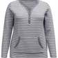 Karen Scott Top Henley Listrado Feminino Cinza Tamanho GG