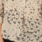 Blusa Maria com estampa floral feminina Charter Club, marrom, tamanho pequeno