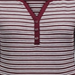 Karen Scott Top Henley Listrado Feminino Vermelho Tamanho XL