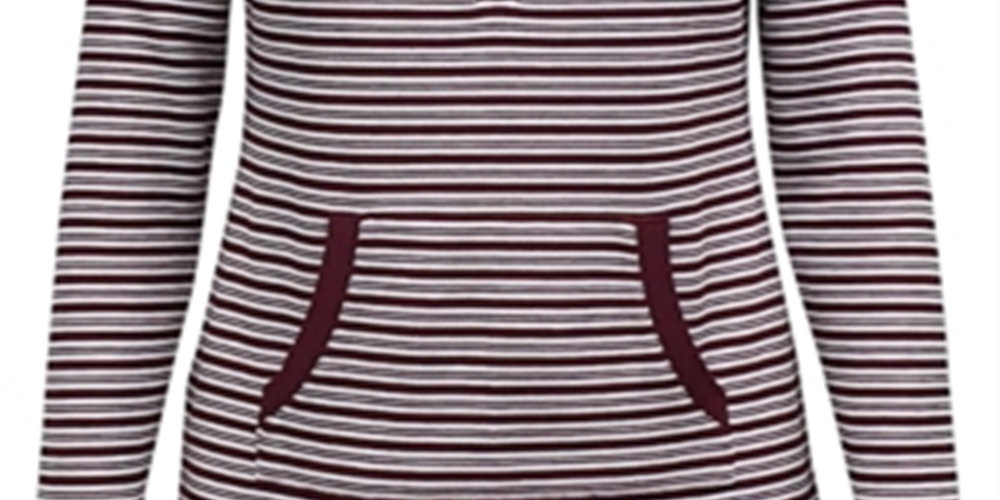 Karen Scott Top Henley Listrado Feminino Vermelho Tamanho XL