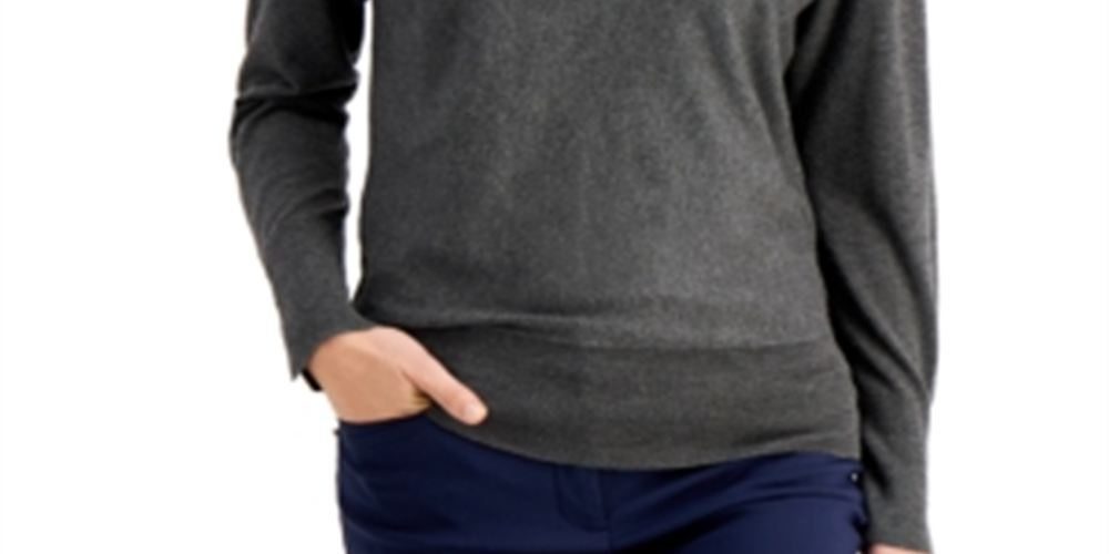 Blusa feminina com manga dolman e rebites JM Collection, cinza, tamanho 2XL