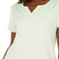Blusa feminina Karen Scott com decote aberto e acabamento em crochê Calm Aloe, tamanho XS