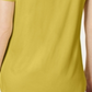 Camiseta feminina JM Collection com ombros descobertos e manga curta, mostarda cítrico, tamanho G
