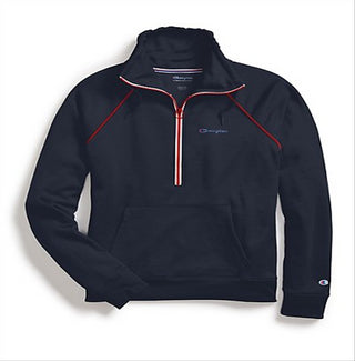 Champion Phys Ed Double Dry Half-Zip Sw Athletic Navy Tamanho XS Feminino