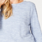 Karen Scott Blusa feminina de manga comprida Spacedye Microfleece Azul Tamanho GG