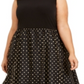 Vestido Calvin Klein Plus Size Feminino com Botinha e Preta, Tamanho 18W