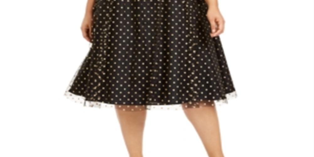 Vestido Calvin Klein Plus Size Feminino com Botinha e Preta, Tamanho 18W