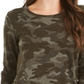 Blusa camuflada feminina Style &amp; Co, verde, tamanho XS