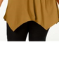 JM Collection Top feminino plus size com bainha em lenço, amarelo, tamanho 2X
