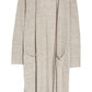 Cardigan longo de linho feminino Eileen Fisher Plus, bege, tamanho 2X