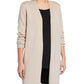 Cardigan longo de linho feminino Eileen Fisher Plus, bege, tamanho 2X