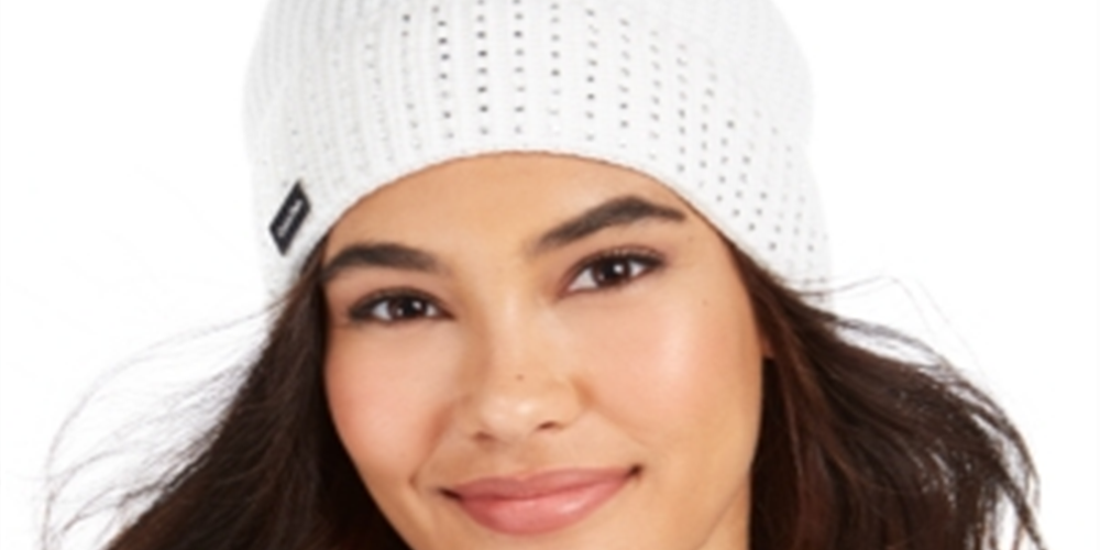 Gorro Calvin Klein Feminino com Tachas Branco Pérola Tamanho Único