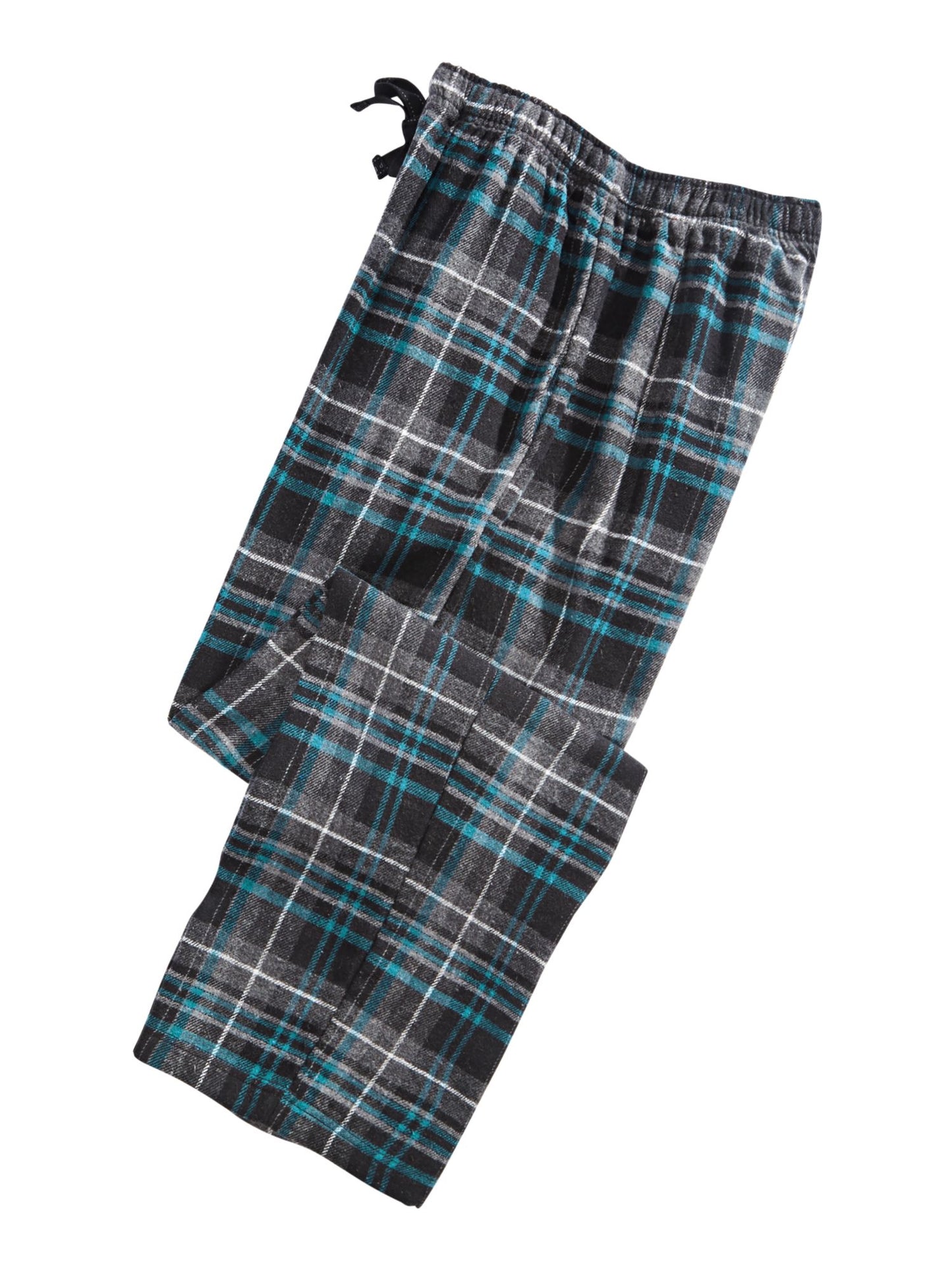 Calça de pijama masculina Perry Ellis de flanela xadrez - cinza, tamanho extragrande