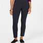 Leggings femininas de malha ponte com bainha ajustável Style &amp; Co, azul, tamanho XS