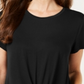 Blusa feminina com frente torcida Style &amp; Co - Preto profundo, tamanho XS