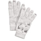 Luvas femininas macias com tecnologia e detalhes em pedras preciosas INC, brancas, tamanho único