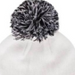 Gorro Tommy Hilfige feminino com bandeira e remendo de pompom em dois tons, branco, tamanho único