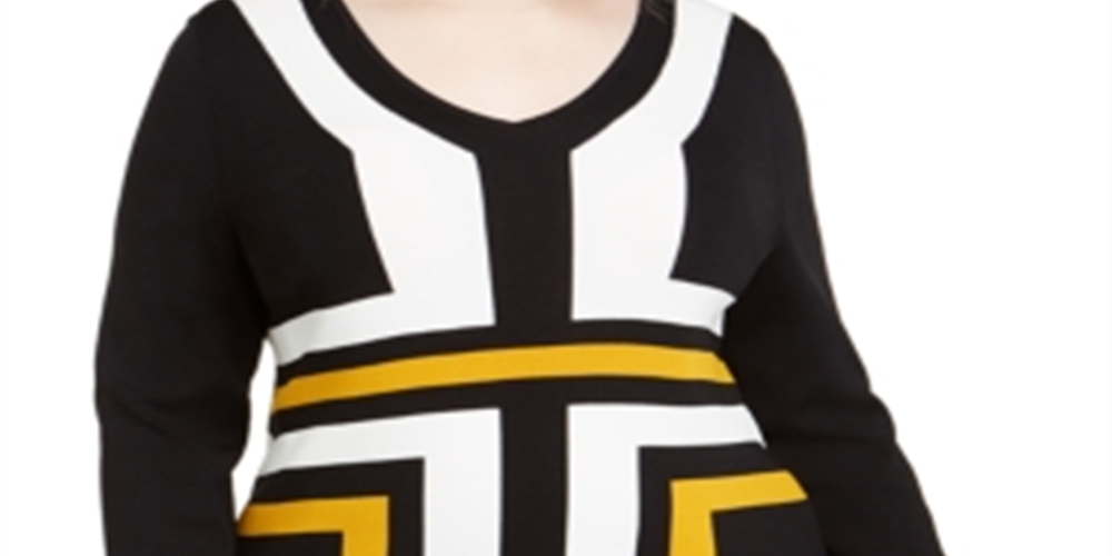 Túnica Plus Colorblock Feminina INC - Preta Tamanho -0X