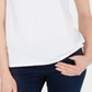 Camiseta feminina Charter Club de algodão com gola dividida, branca brilhante, tamanho XXL