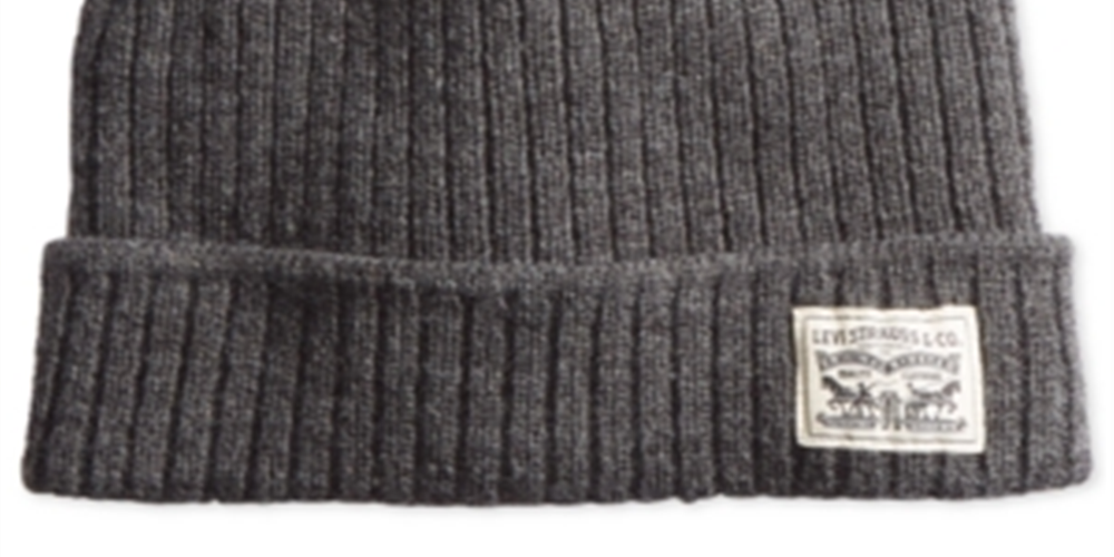 Gorro de malha masculino Levi's cinza tamanho único