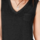 Blusa feminina estilo &amp; co com bolso no peito, preta, tamanho XS