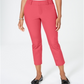 Calça curta feminina Charter Club Newport Tummy-Control vermelha tamanho 8