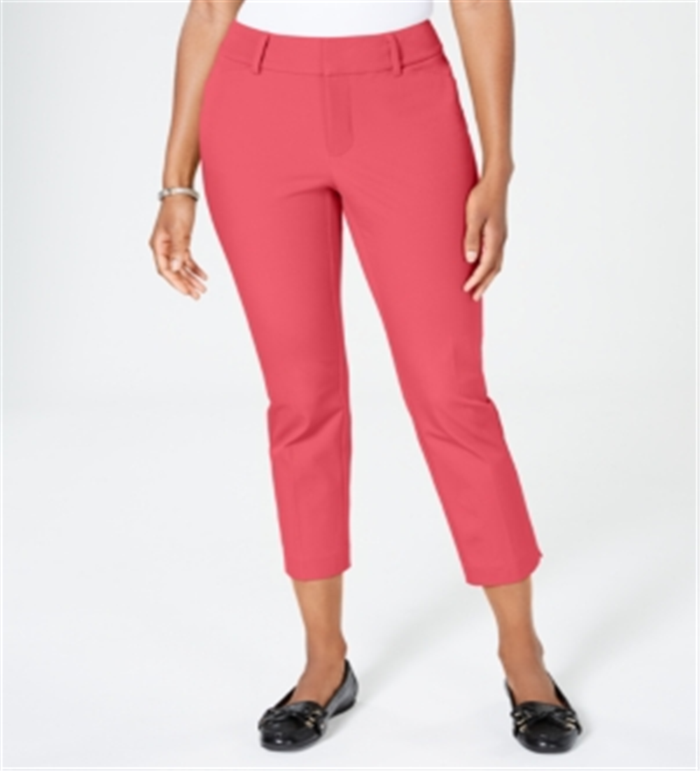 Calça curta feminina Charter Club Newport Tummy-Control vermelha tamanho 8