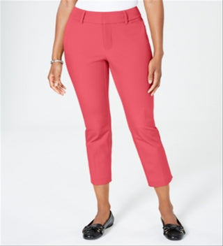 Calça curta feminina Charter Club Newport Tummy-Control vermelha tamanho 8