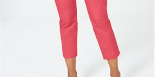 Calça curta feminina Charter Club Newport Tummy-Control vermelha tamanho 8