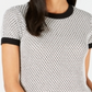 Suéter feminino de manga curta Maison Jules, preto, tamanho XL