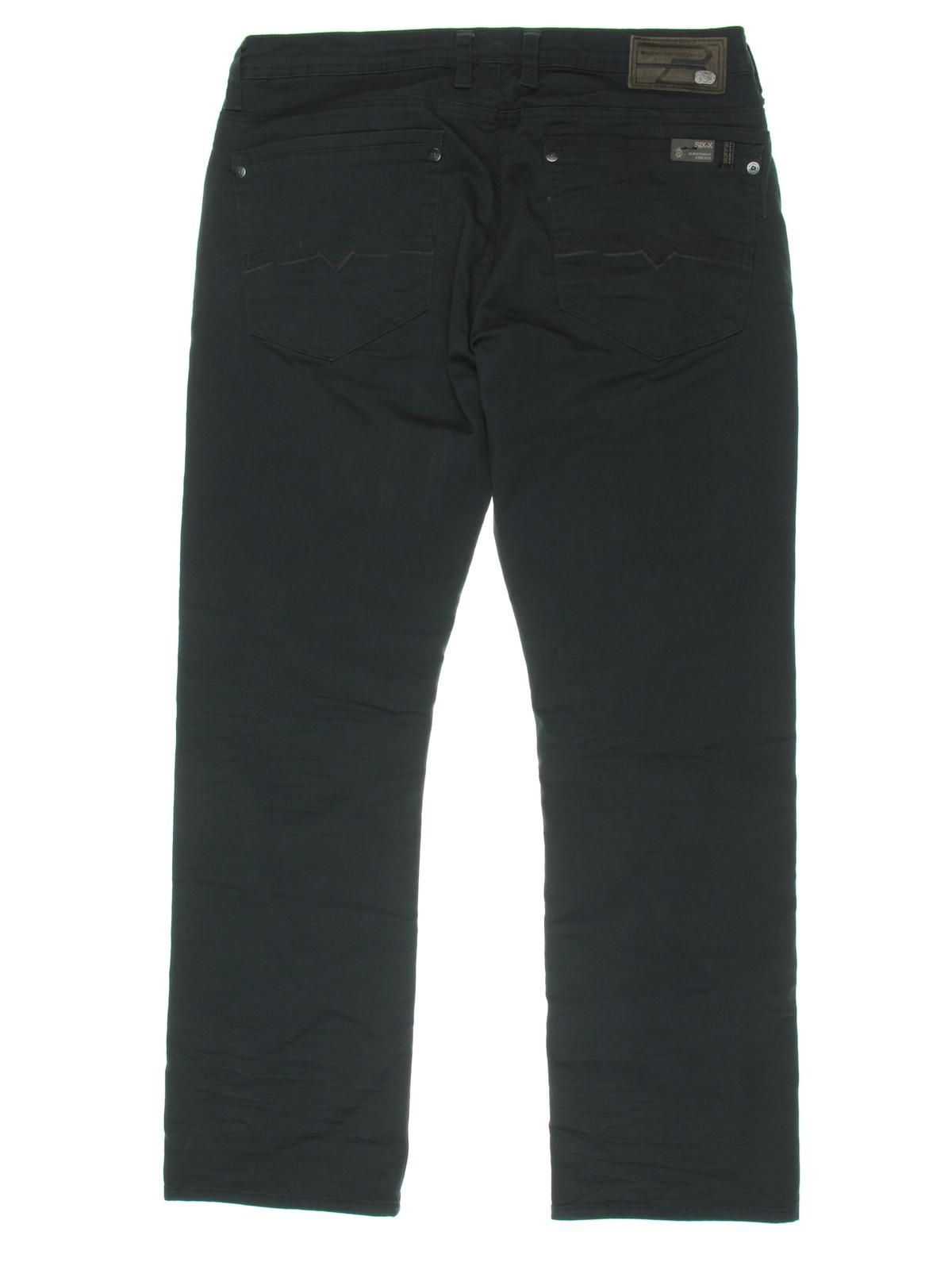 Calça Jeans Buffalo David Bitton STRAIGHT SIX Masculina, Preta, Tamanho 32X30
