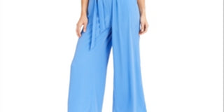 Macacão curto feminino Charter Club com mangas esvoaçantes, Baywater Blue 10