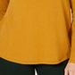 Suéter feminino com gola careca e acabamento em franjas Style &amp; Co - Amarelo cominho temperado, tamanho pequeno