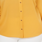 Camisa feminina plus size com botões frontais Charter Club, amarela, tamanho 0X