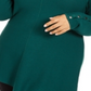 Suéter Alfani Plus Size com detalhes canelados e botões de pressão, cor esmeralda verdadeira, tamanho 2X