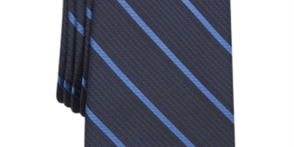 Gravata profissional Alfani Holden Silk Blend masculina, azul, tamanho único