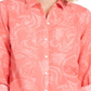 Camisa feminina Charter Club Artful Paisleys estampada em mistura de linho vermelha tamanho pequeno