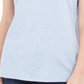 Camiseta feminina Karen Scott Keyhole azul tamanho pequeno