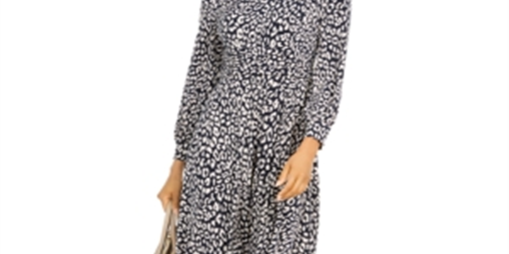 Vestido feminino Jessica Howard Petites MIDI estampado na altura do joelho, preto/marfim, tamanho 4 P