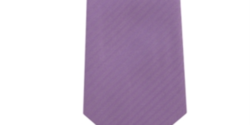 Gravata de seda fina sólida DKNY Street Unsolid masculina, lavanda, tamanho único