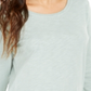 Blusa feminina de manga comprida e gola redonda, verde, tamanho XX-G
