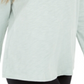 Blusa feminina de manga comprida e gola redonda, verde, tamanho XX-G