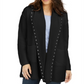 Cardigan feminino com capuz e tachas Style &amp; Co, preto, tamanho pequeno M