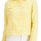 Camisa feminina Charter Club com botões e franjas, tamanho M