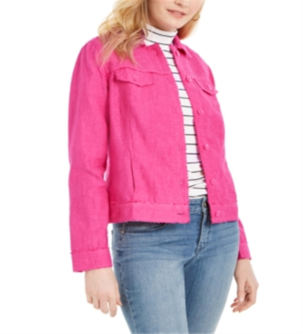 Camisa feminina Charter Club com botões e franjas, tamanho M