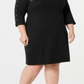 Vestido feminino Karen Scott de algodão com decote canoa e tachas, preto, tamanho 0X