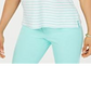 Blusa feminina listrada de algodão com acabamento em ilhós Charter Club - Azul-claro, tamanho pequeno