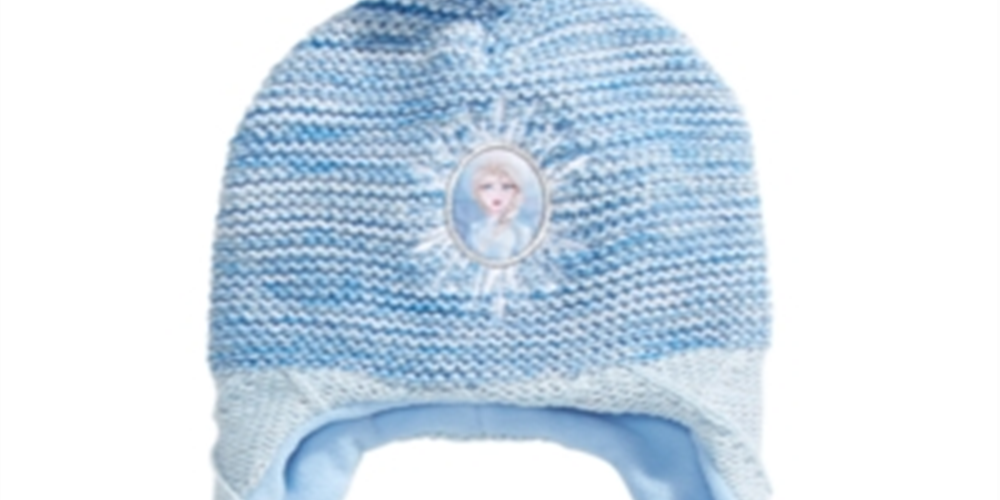 Conjunto de 2 peças de chapéu e luvas Elsa Heidi Frozen Big Girl, azul, tamanho único